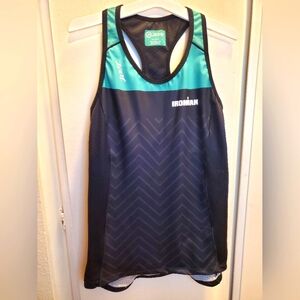 Zoot Ironman tank top size xl teal and black swim bike run